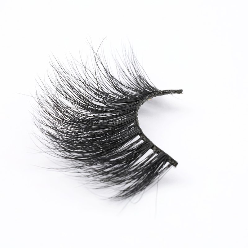 Fast Delivery Wholesale Price Real Mink Fur 25mm Strip Lashes Dramatic and Attractive 25mm Eyelashes YY123